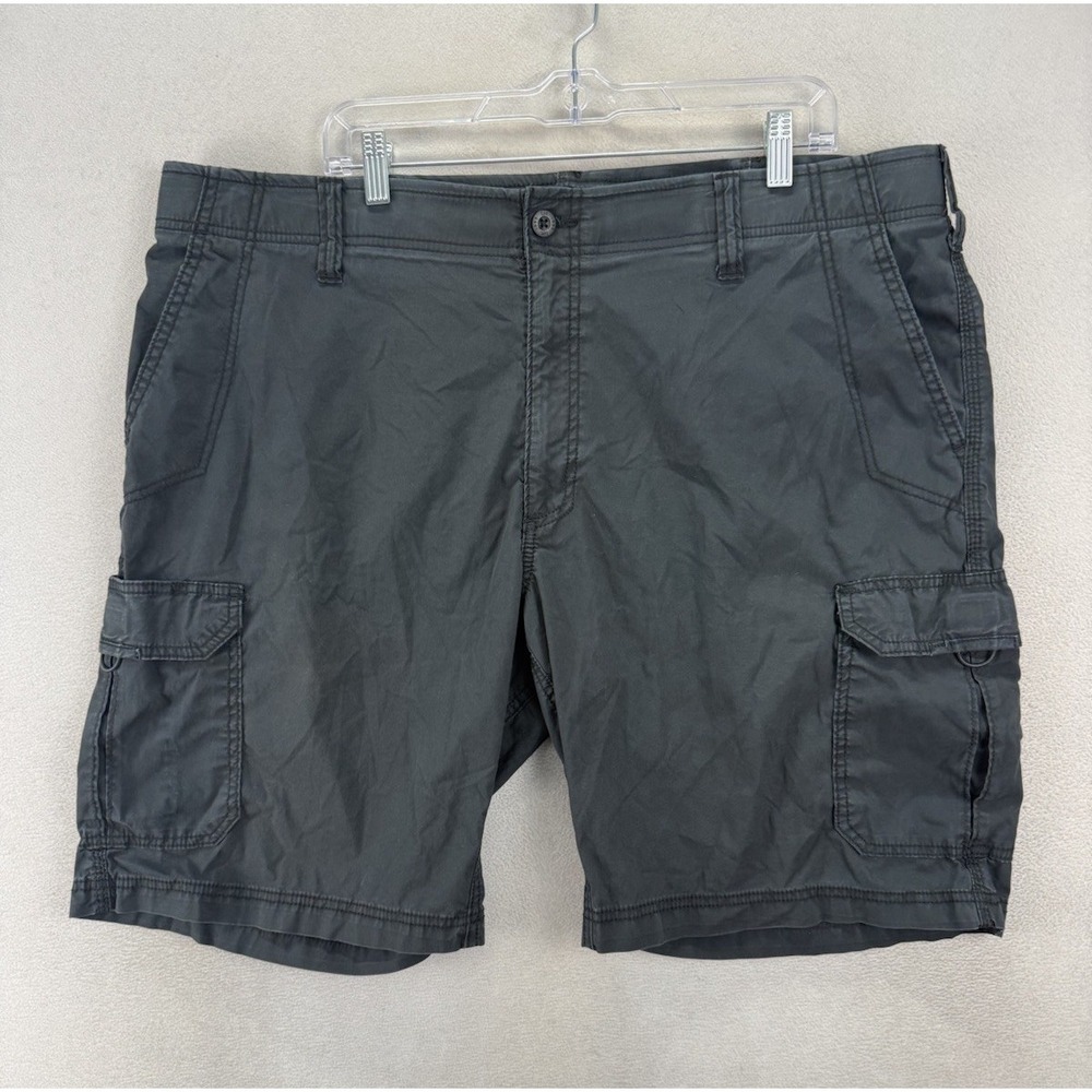 Lee Extreme Motion Cargo Shorts Men's 44 Dark Gray Cotton Stretch Utility